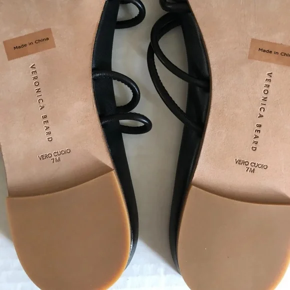 NWT Veronica Beard black strappy leather Eda sandals - Picture 6 of 7